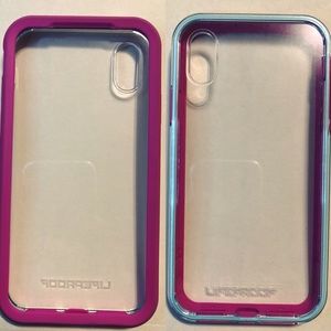 Pink & Blue Lifeproof iPhone X case